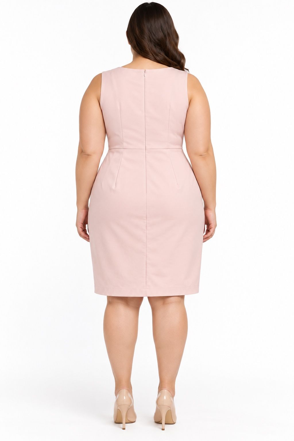 Infinity Woman Blush Pink Lace Detail Midi Dress, photo 2