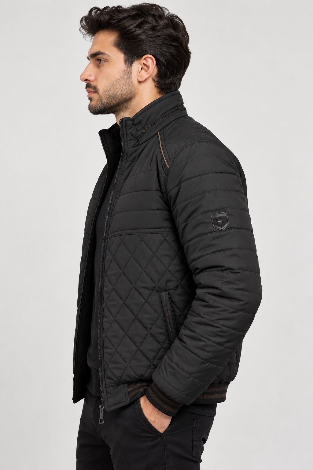 ZPJV Garments Men’s Black Quilted Jacket, photo 2