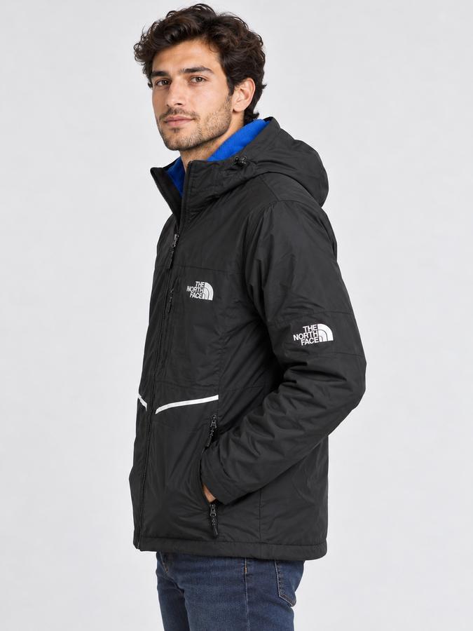 The North Face Men’s Black Jacket with Blue Fleece Lining, photo 2