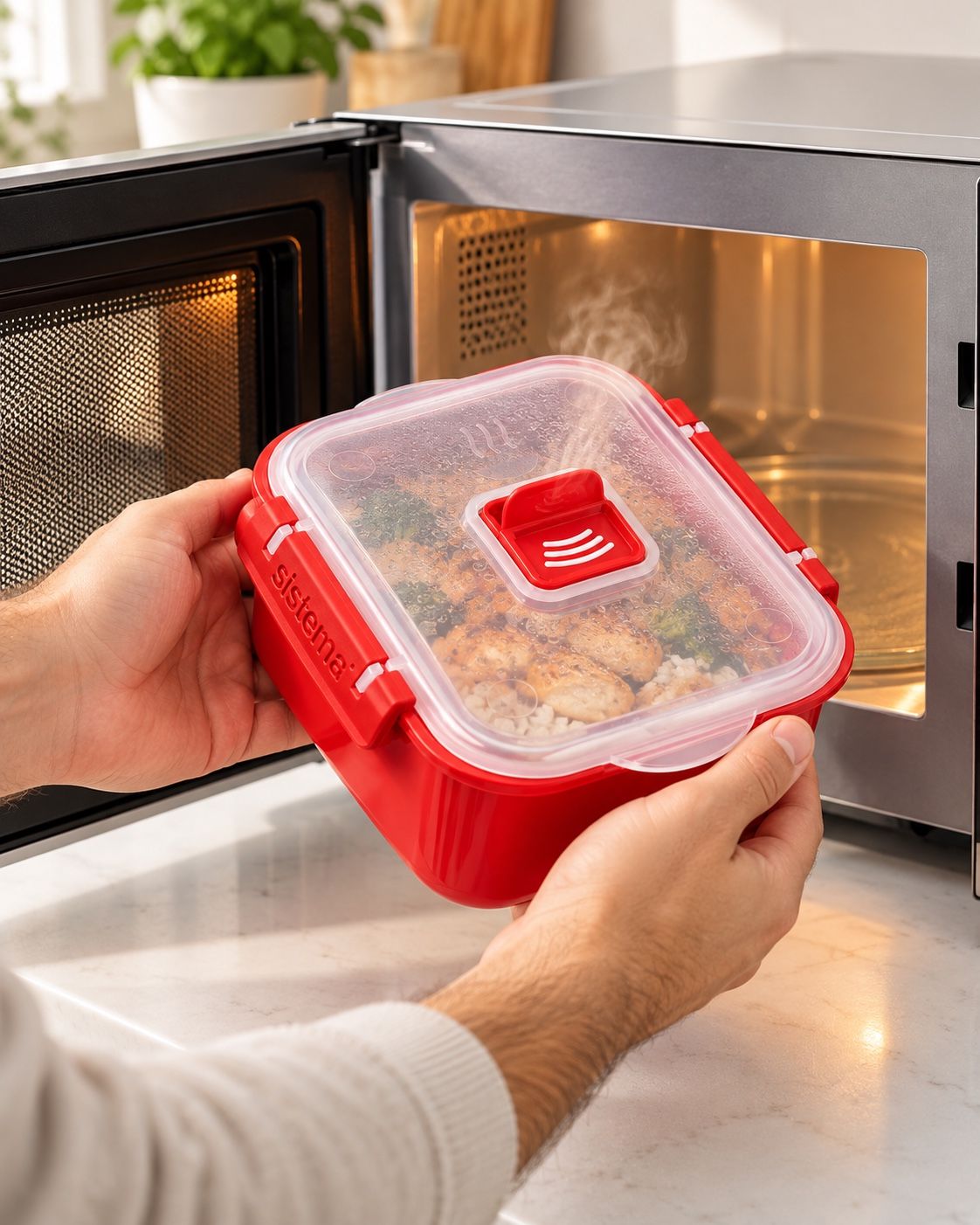 Sistema Red Microwave Food Container, photo 2