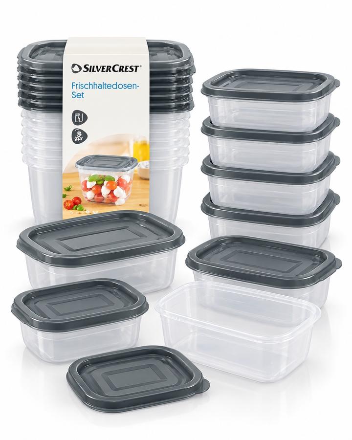 SilverCrest 8-Piece Food Storage Container Set with Lids, photo 3