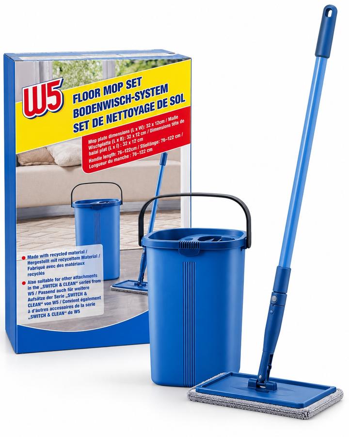W5 Floor Mop Set with Bucket