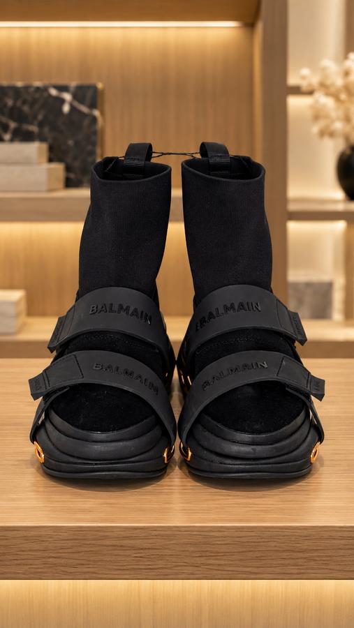Balmain Black & Gold Sock Sneakers, photo 3