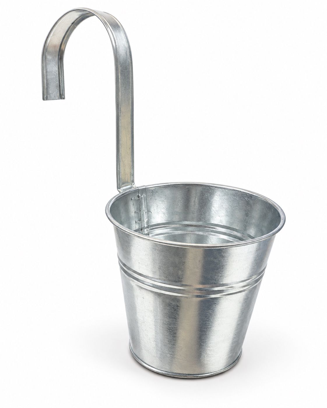 600ml Galvanized Metal Hanging Plant Pot