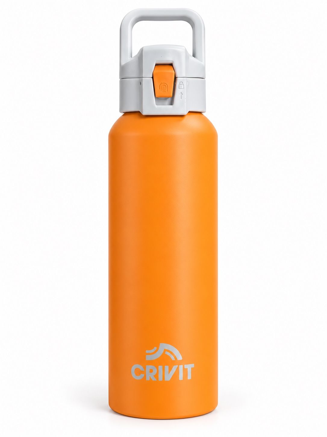CRIVIT 1L Orange Aluminum Water Bottle