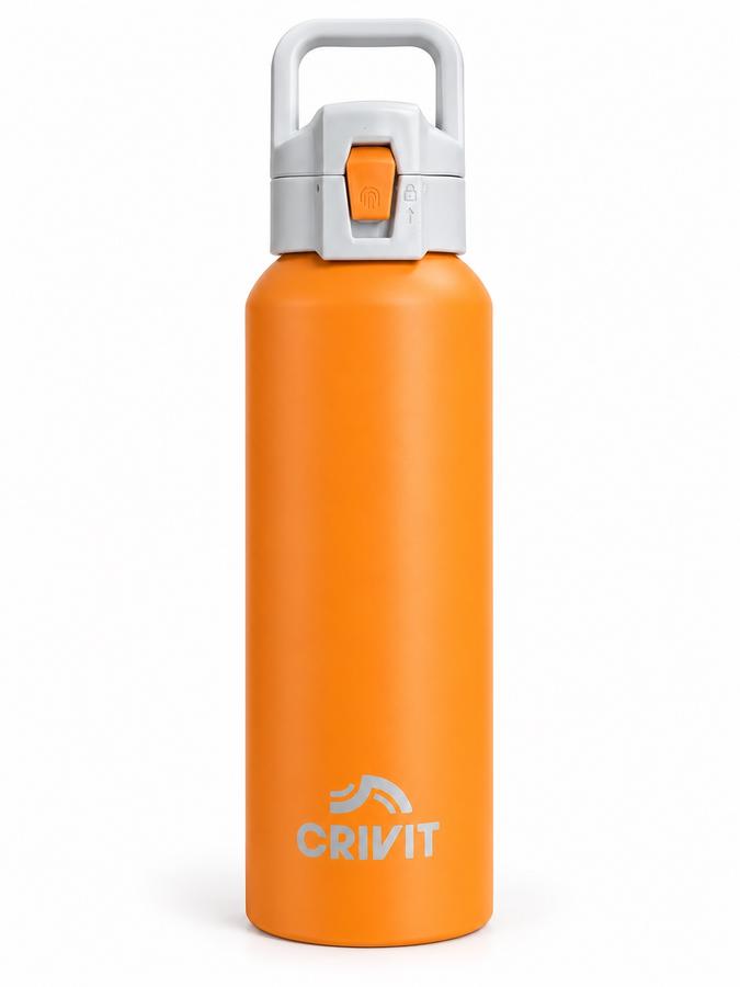 CRIVIT 1L Orange Aluminum Water Bottle