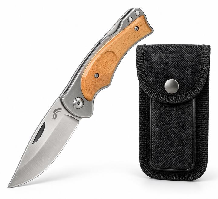 CRIVIT Folding Pocket Knife with Carry Pouch – 190mm