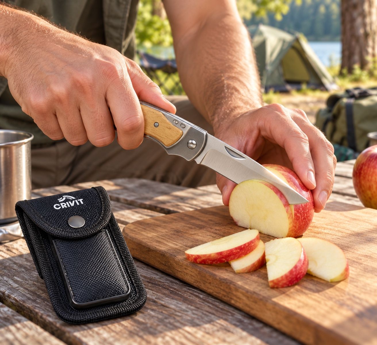 CRIVIT Folding Pocket Knife with Carry Pouch – 190mm, photo 2