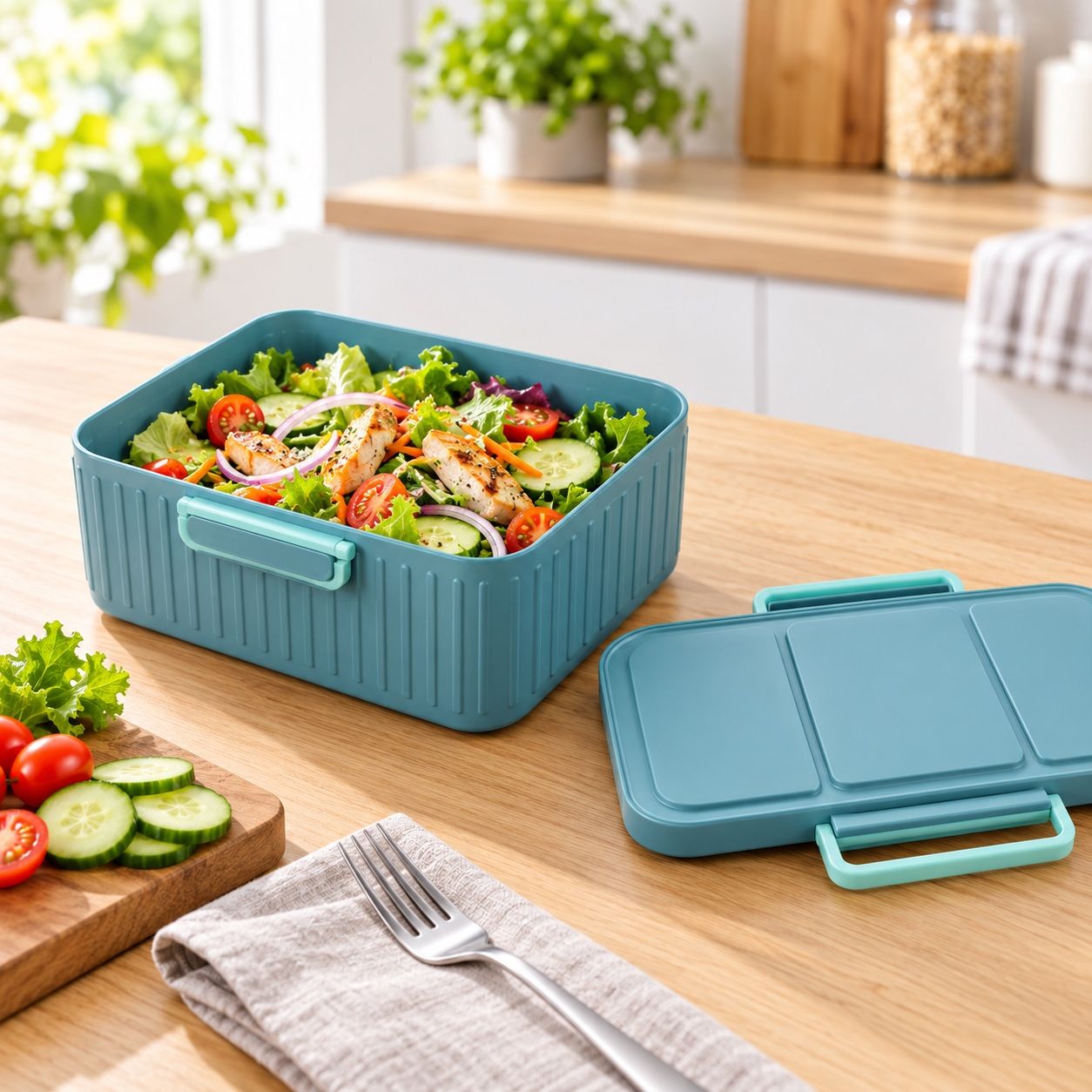 Vivitar 50 oz Food Container – Teal, photo 2