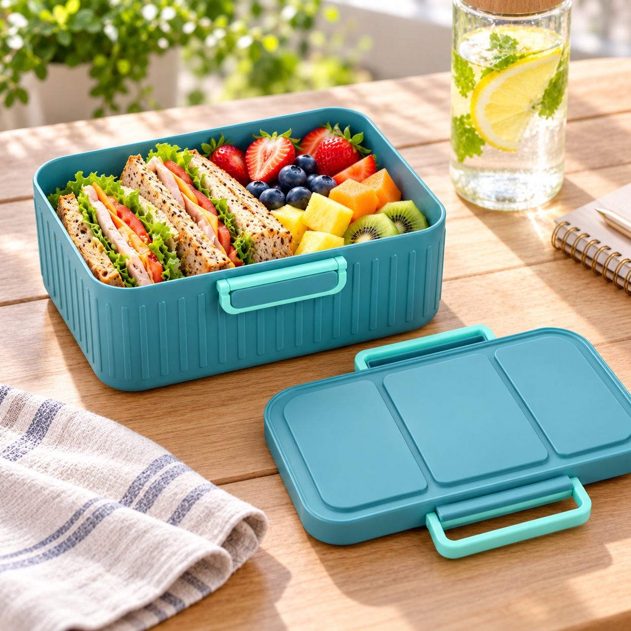 Vivitar 50 oz Food Container – Teal, photo 3