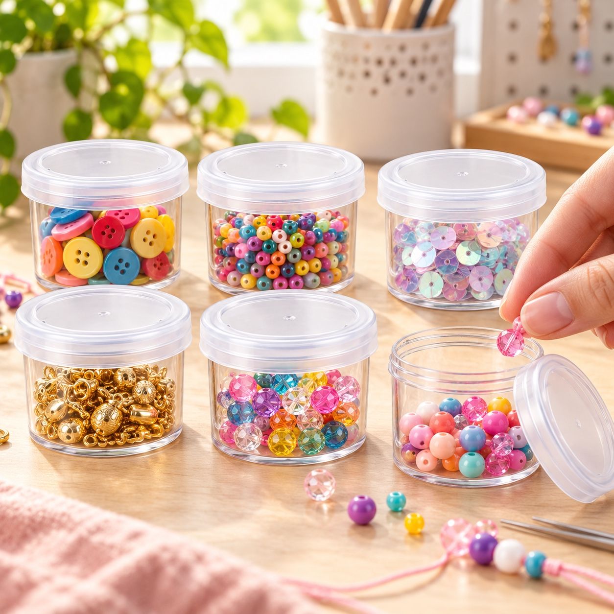 Mini Clear Storage Boxes with Lids – 6 Pieces, photo 2