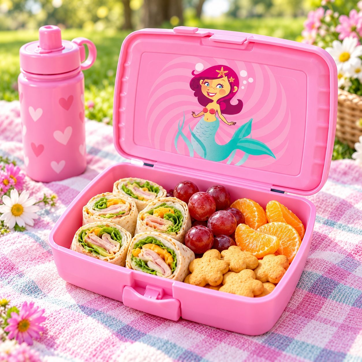 Bulli Kids Mermaid Lunch Box – Pink, photo 2