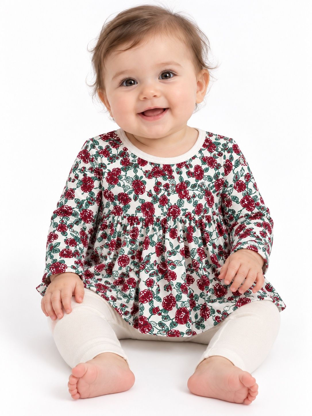 First Impressions Baby Floral Peplum Top