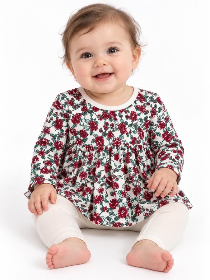 First Impressions Baby Floral Peplum Top