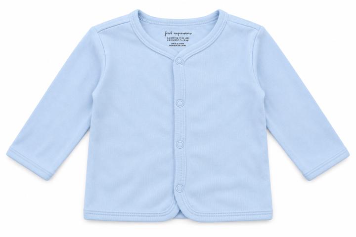 First Impressions Baby Blue Cotton Cardigan