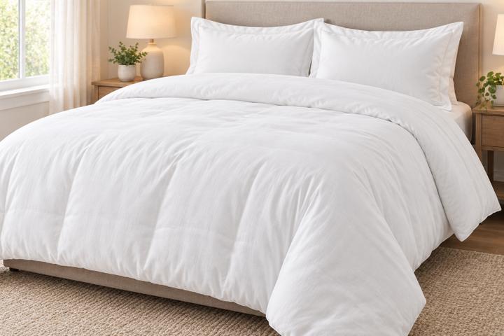 Full/Queen White 3-Piece Comforter Set, photo 2