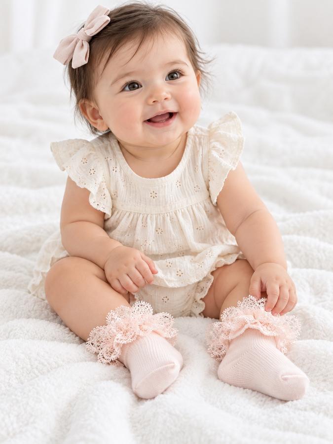 Baby Lace Ruffle Socks – Assorted Colors, photo 2