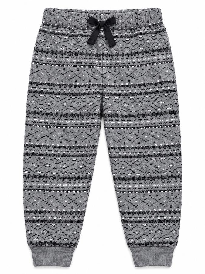 Toddler Gray Geometric Print Jogger Pants