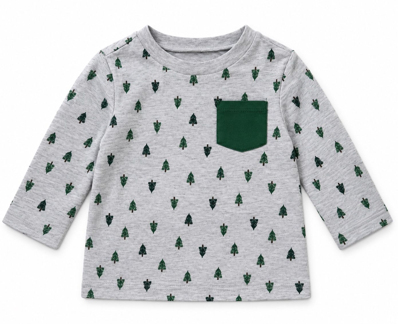 First Impressions Baby Boy Pine Tree Long-Sleeve Shirt