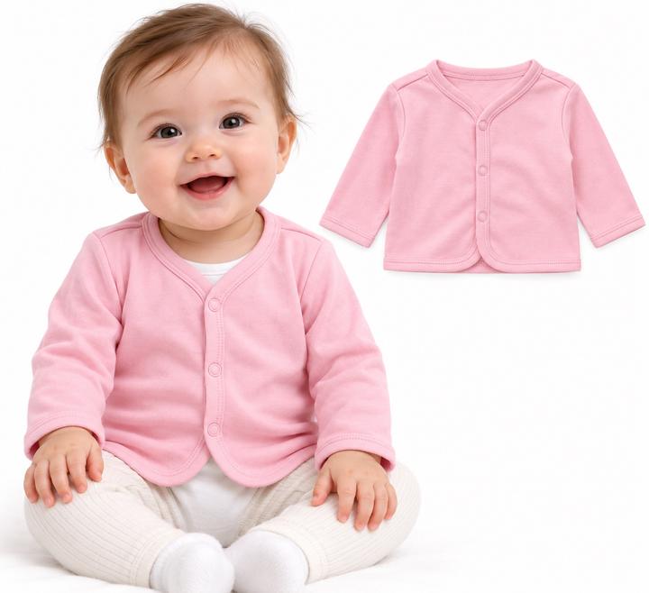 First Impressions Baby Pink Wrap-Front Cardigan, photo 2