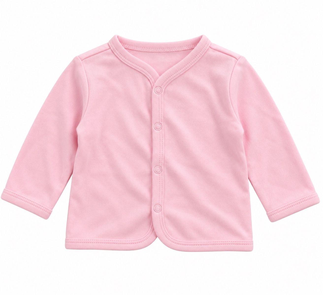 First Impressions Baby Pink Wrap-Front Cardigan