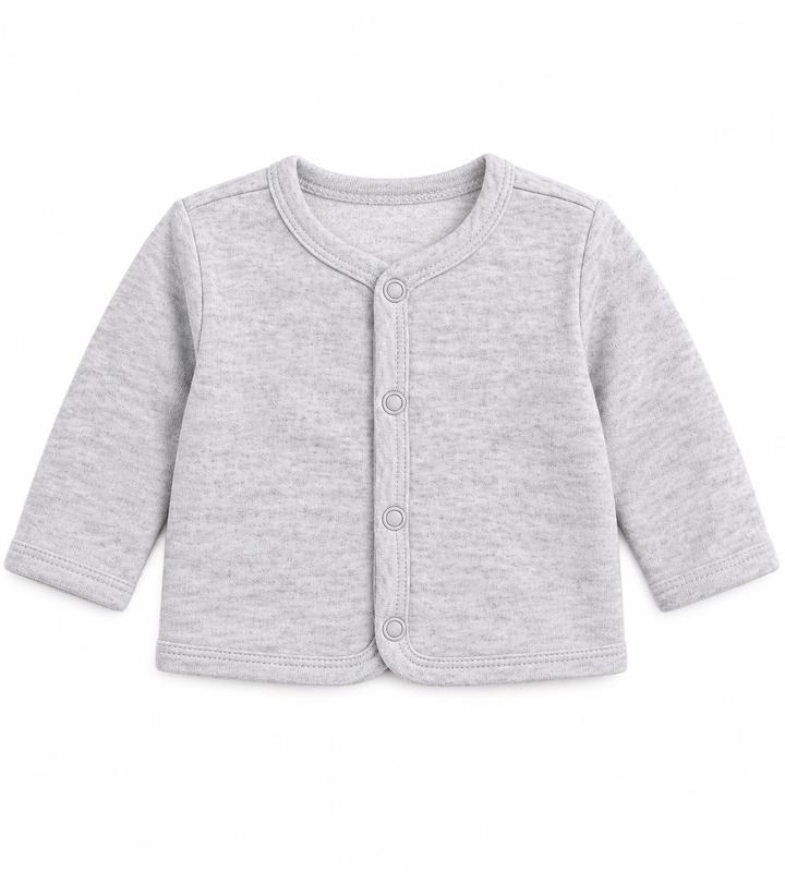 First Impressions Heather Grey Baby Cardigan