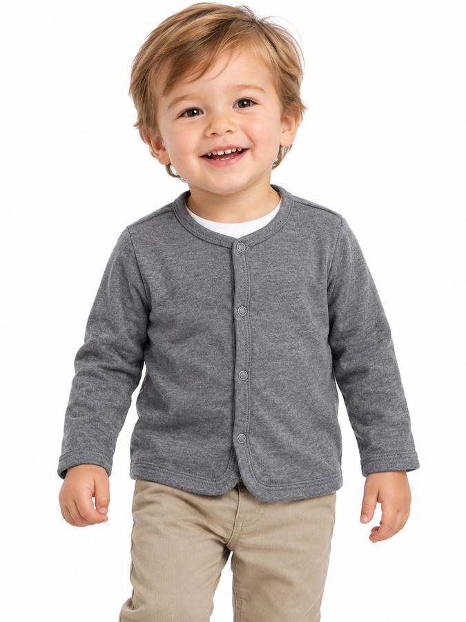 First Impressions Gray Baby Cardigan, photo 2