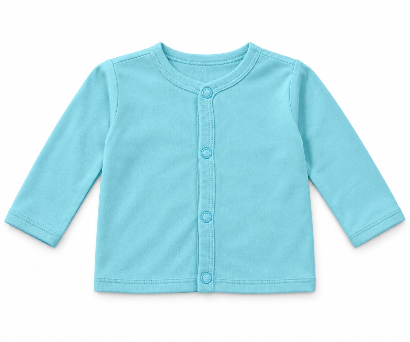 First Impressions Aqua Blue Baby Snap-Front Top
