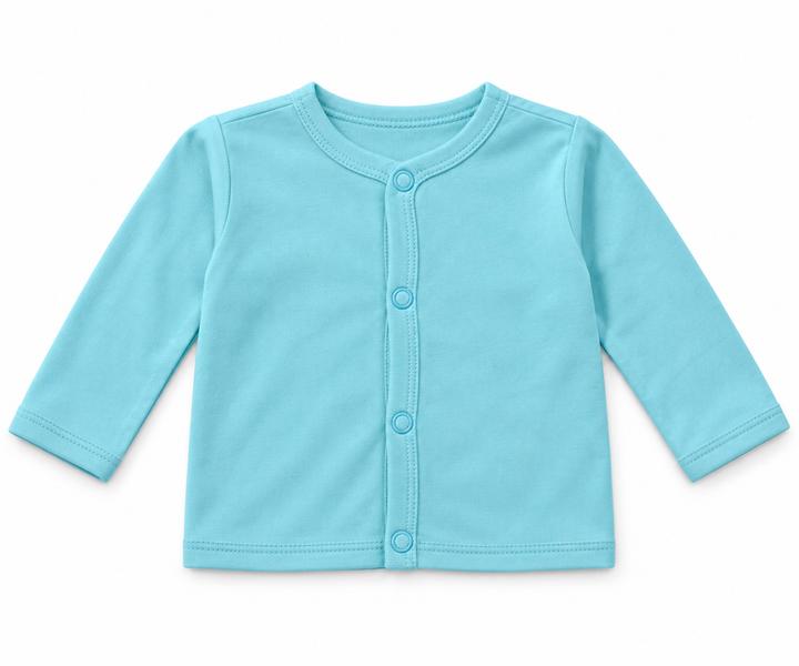 First Impressions Aqua Blue Baby Snap-Front Top