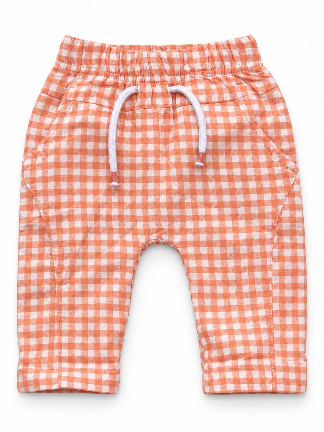 Kanz Peach Gingham Baby Pants