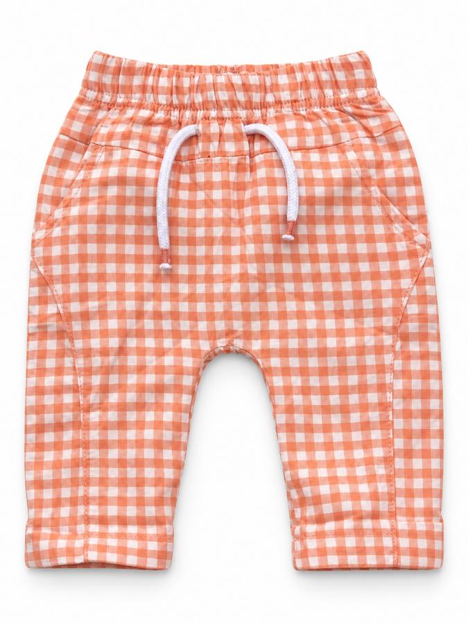 Kanz Peach Gingham Baby Pants