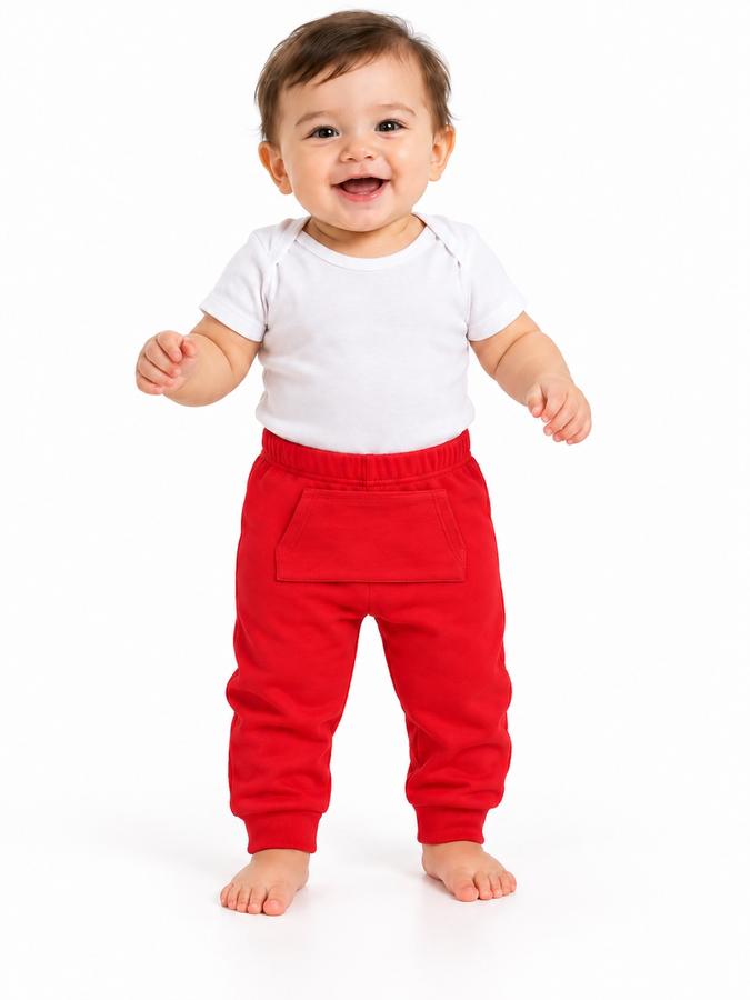 First Impressions Red Baby Jogger Pants, photo 2
