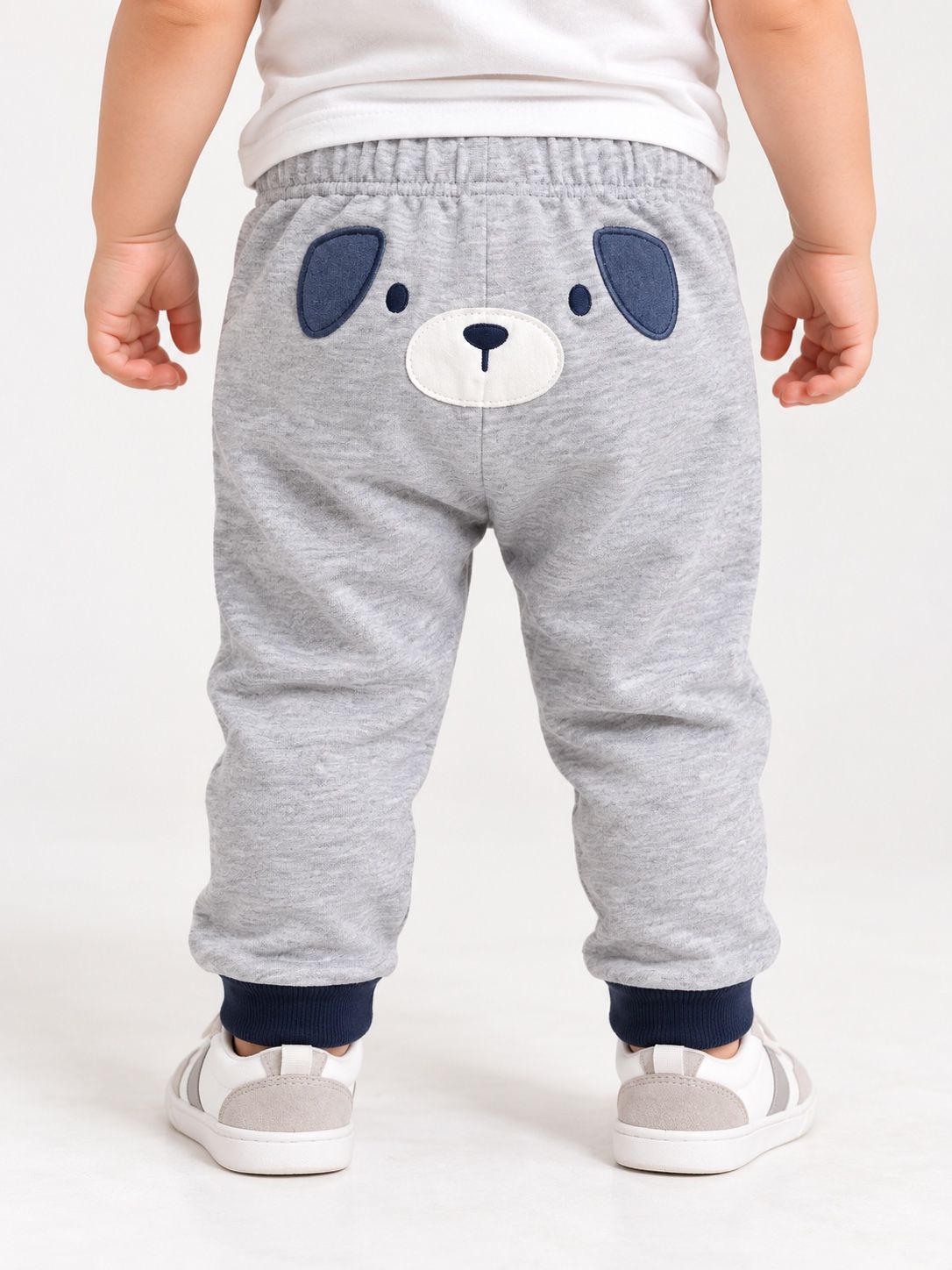 First Impressions Gray Bear-Back Baby Jogger Pants, photo 2