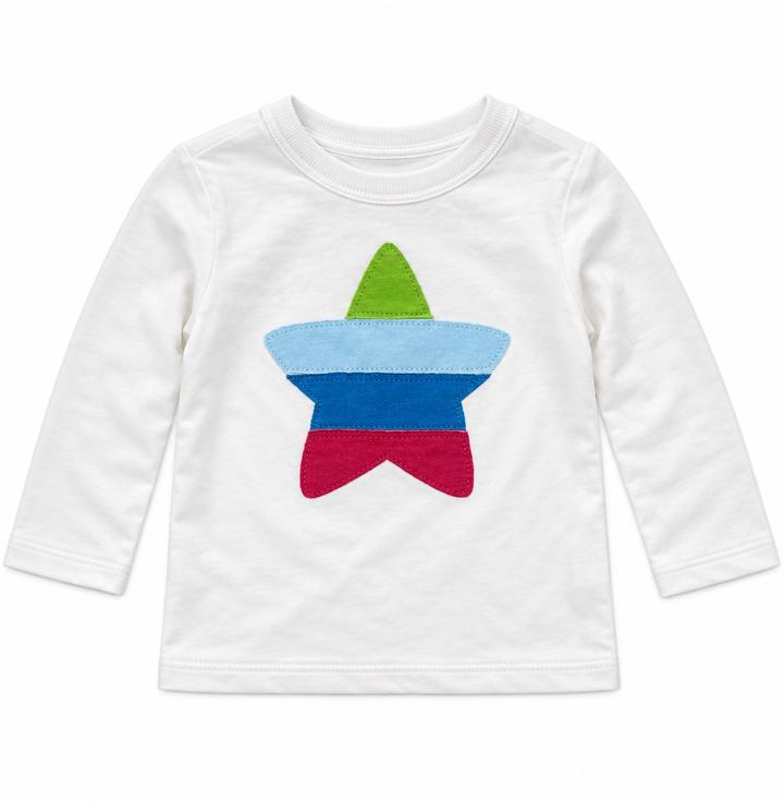 First Impressions White Rocket Appliqué Baby Shirt