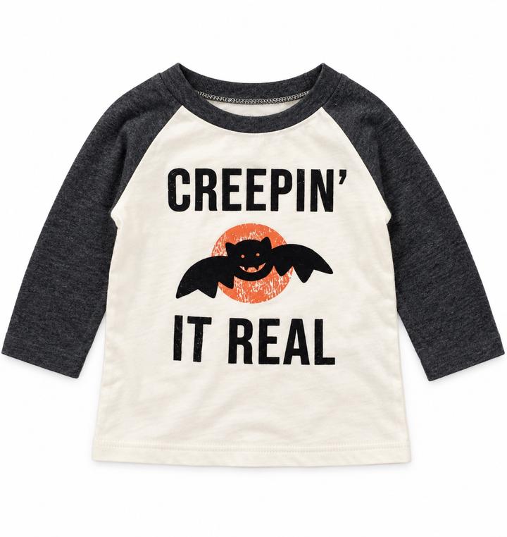 First Impressions “Creepin’ It Real” Raglan Baby Shirt