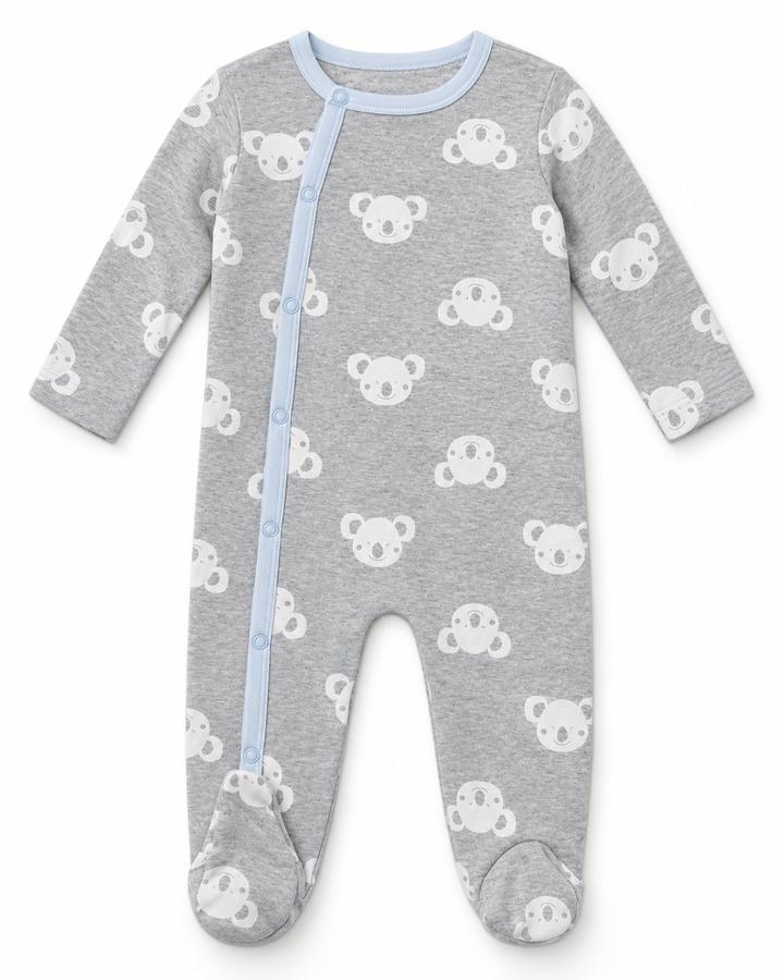 First Impressions Baby Koala Print Footed Sleeper with Matching Cap – 2-Piece Set