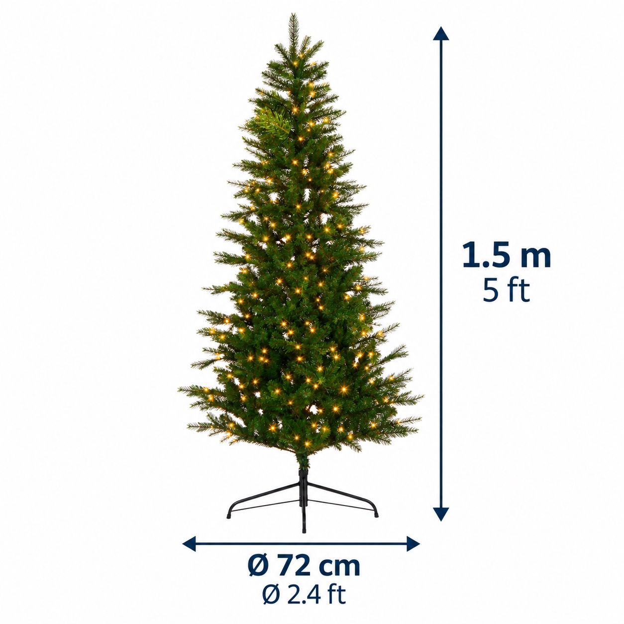 Everlands Idaho Fir Pre-Lit Artificial Christmas Tree, photo 3