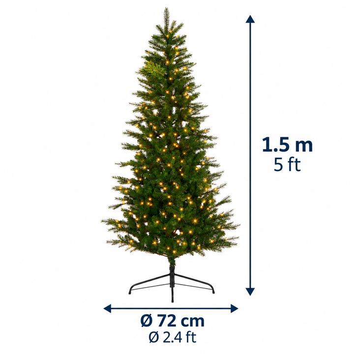 Everlands Idaho Fir Pre-Lit Artificial Christmas Tree, photo 3