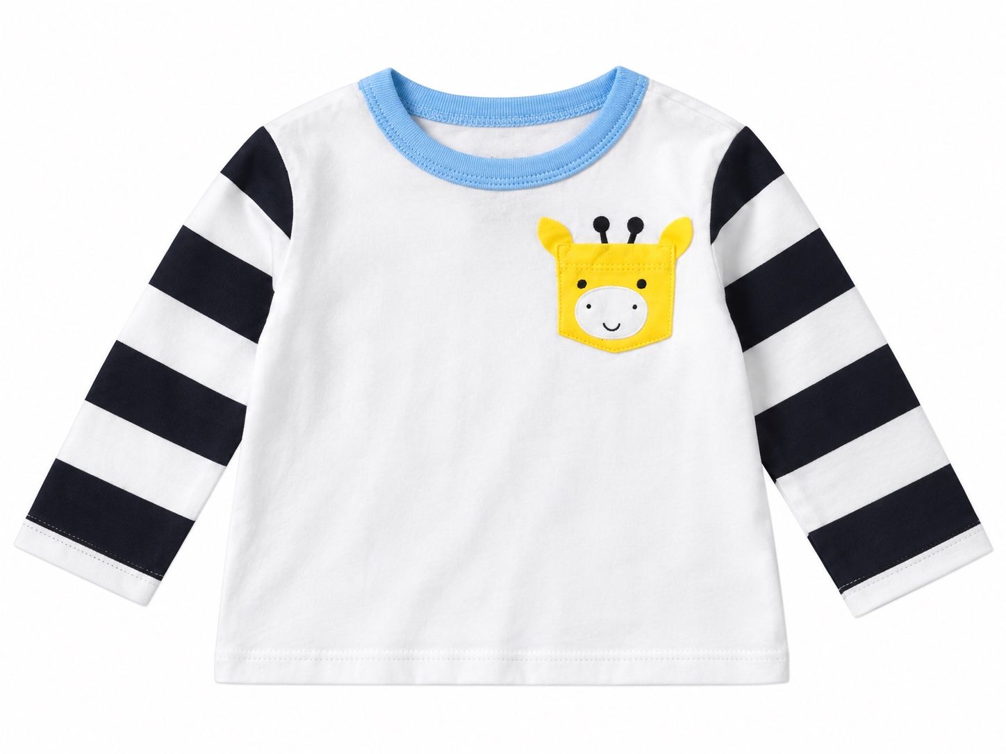 First Impressions Baby Giraffe Pocket Long-Sleeve Shirt