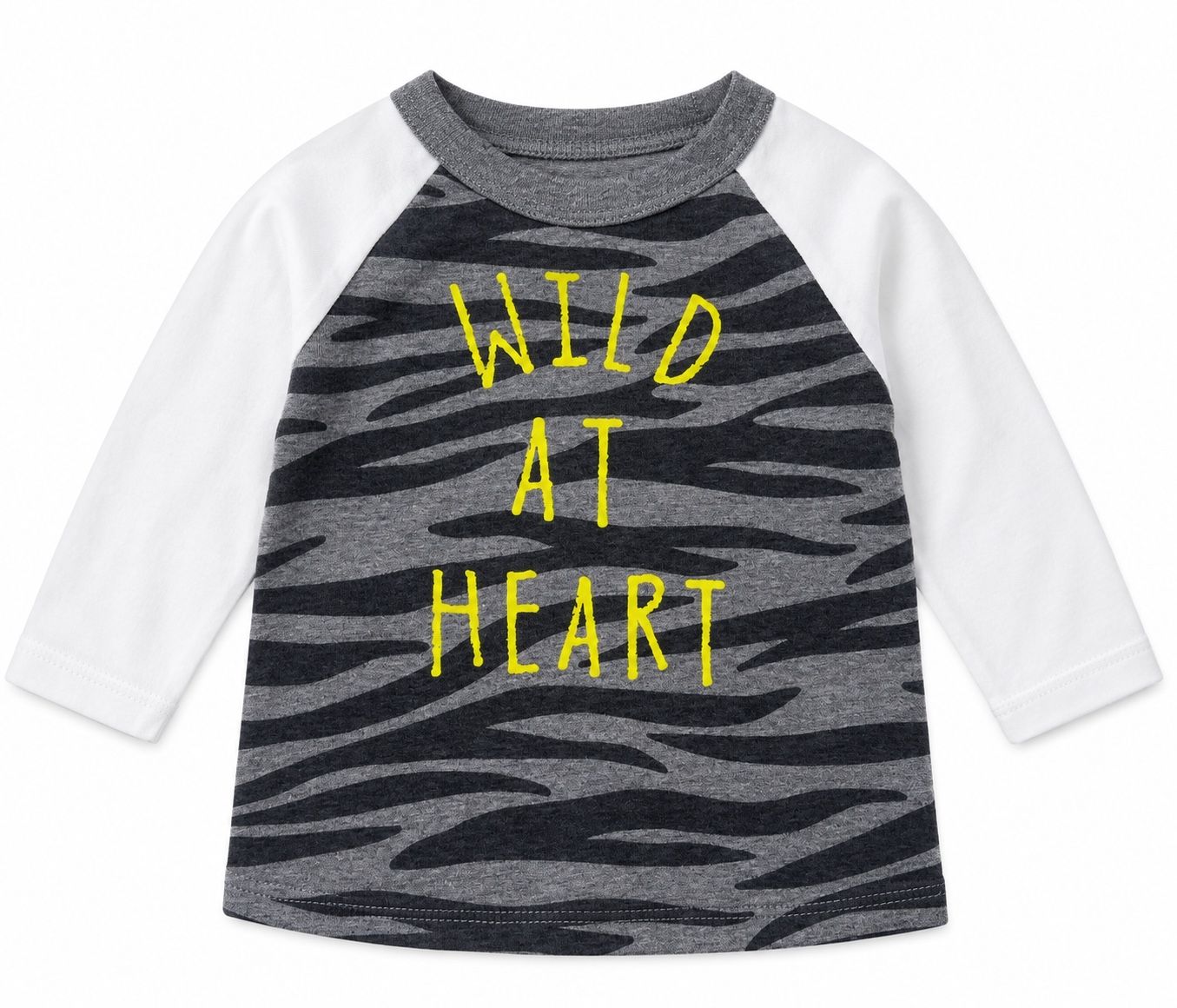 First Impressions Baby Boy “Wild at Heart” Camo Raglan Shirt