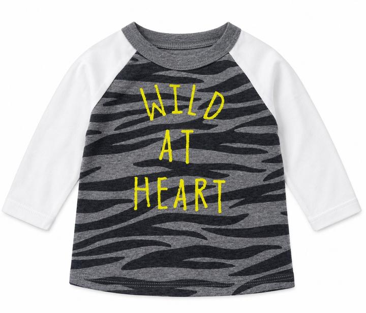 First Impressions Baby Boy “Wild at Heart” Camo Raglan Shirt