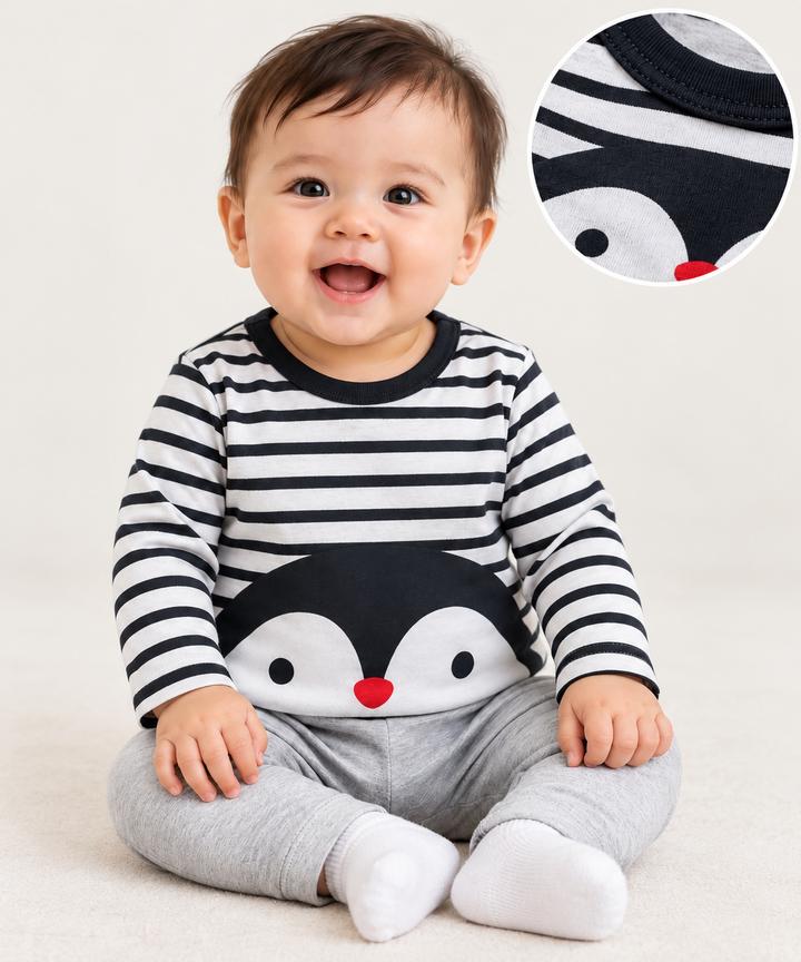 First Impressions Baby Penguin Stripe Long-Sleeve Shirt, photo 2
