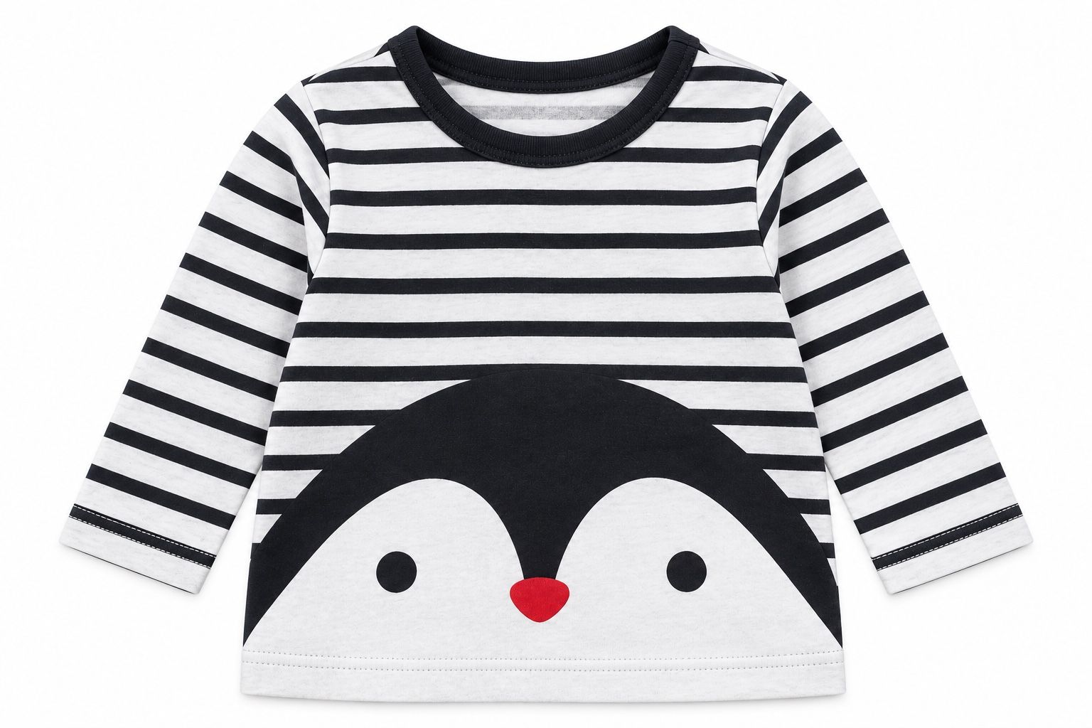 First Impressions Baby Penguin Stripe Long-Sleeve Shirt