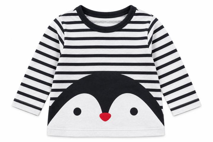 First Impressions Baby Penguin Stripe Long-Sleeve Shirt