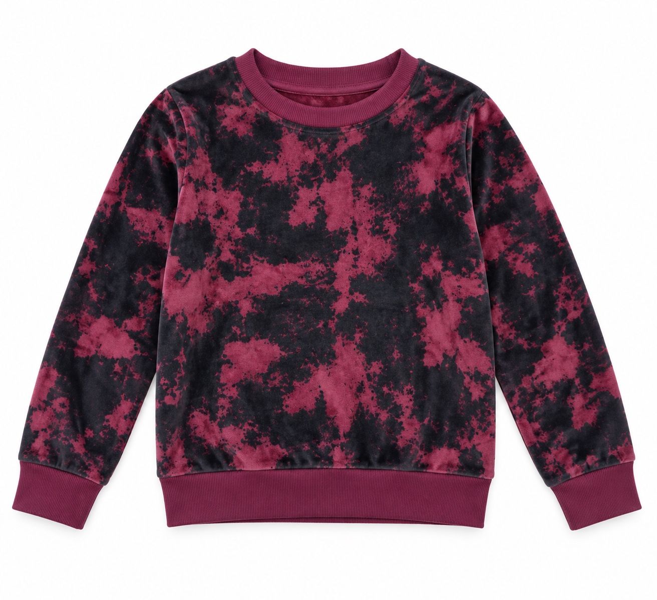 Art Class Burgundy and Black Tie-Dye Girls’ Sweatshirt