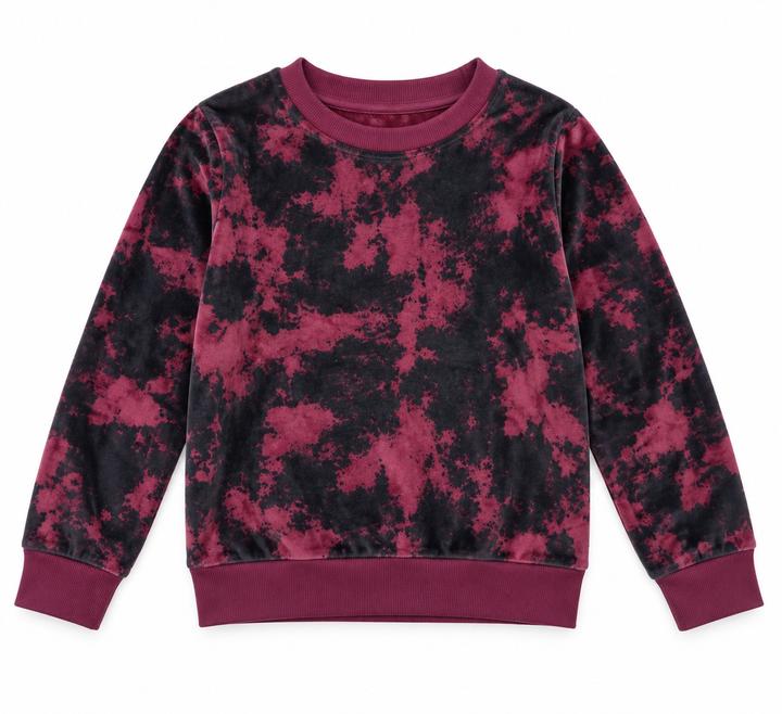 Art Class Burgundy and Black Tie-Dye Girls’ Sweatshirt