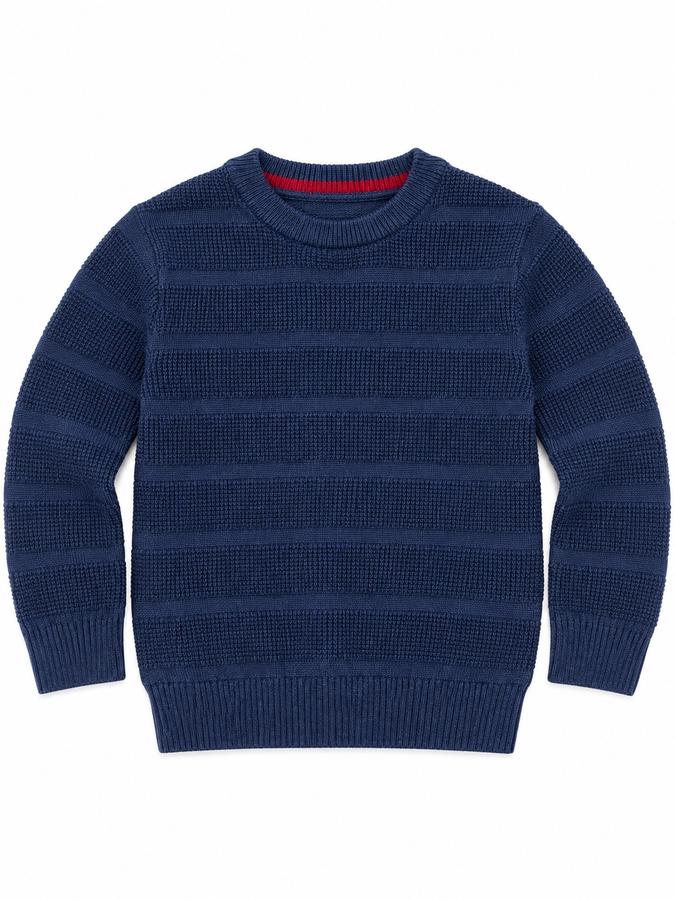 Cat & Jack Boys’ Navy Textured Knit Sweater