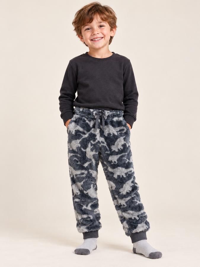 Cat & Jack Gray Cat-Print Fleece Jogger Pants, photo 2
