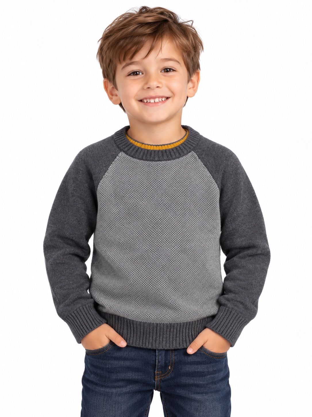 Cat & Jack Gray Knit Sweater, photo 2