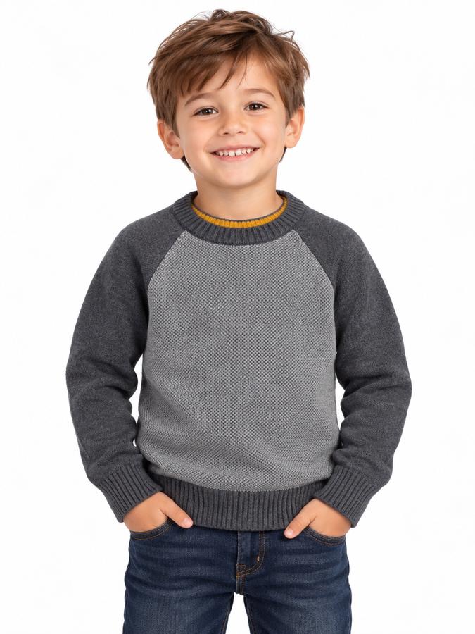 Cat & Jack Gray Knit Sweater, photo 2